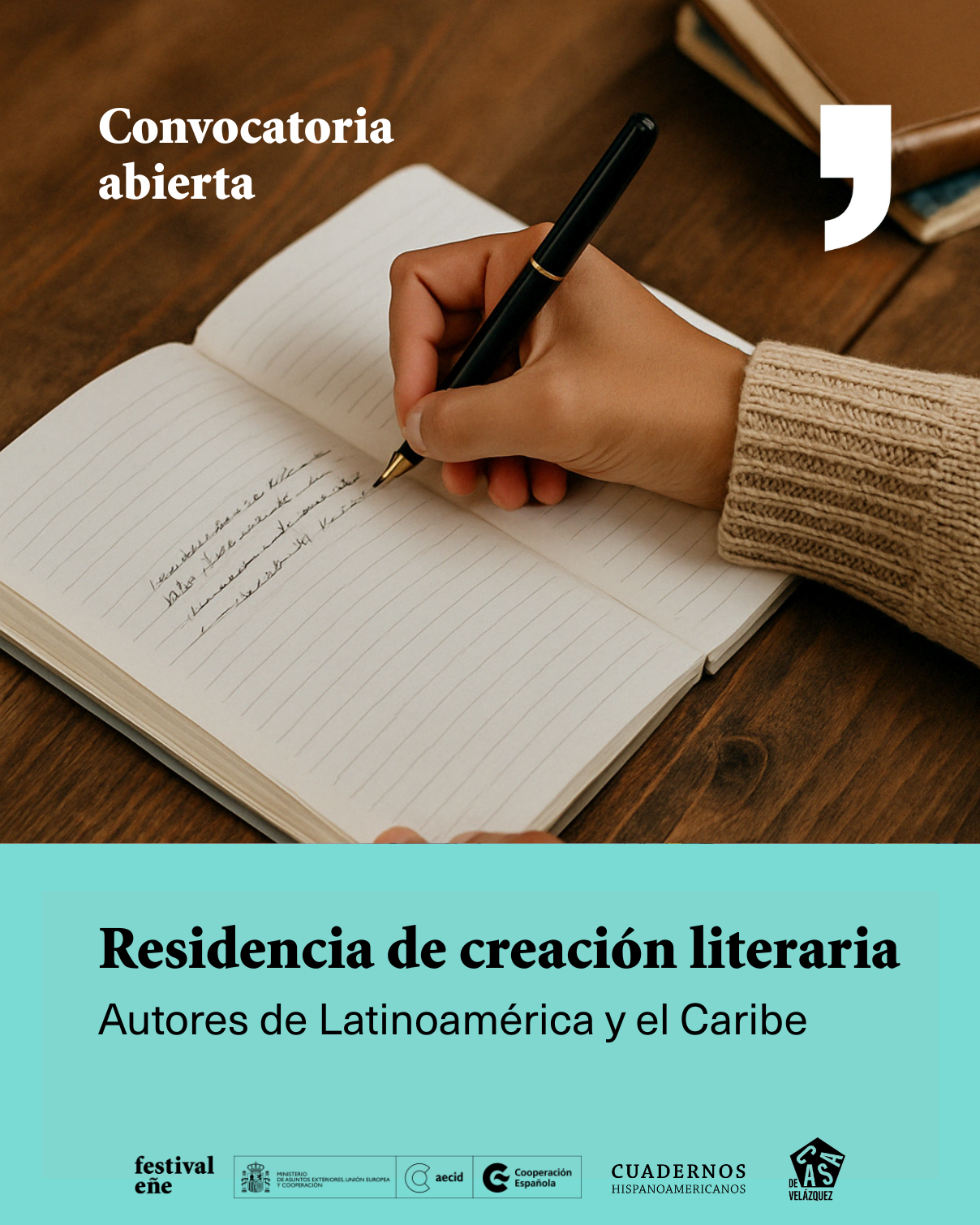 AECID Festival Ee y Casa Velzquez lanzan la tercera convocatoria de residencia de creacin literaria