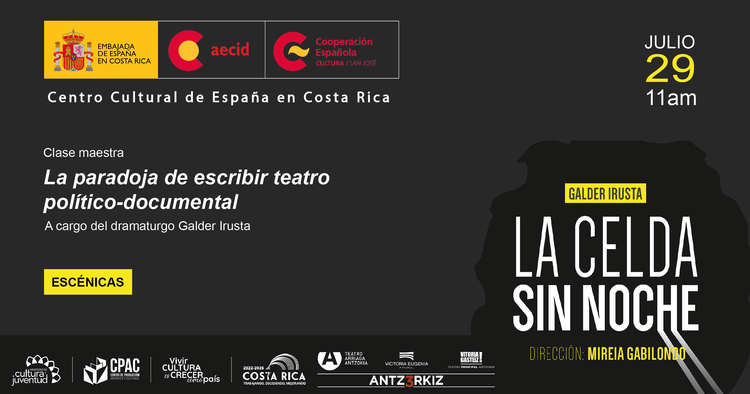 La paradoja de escribir teatro polticodocumental