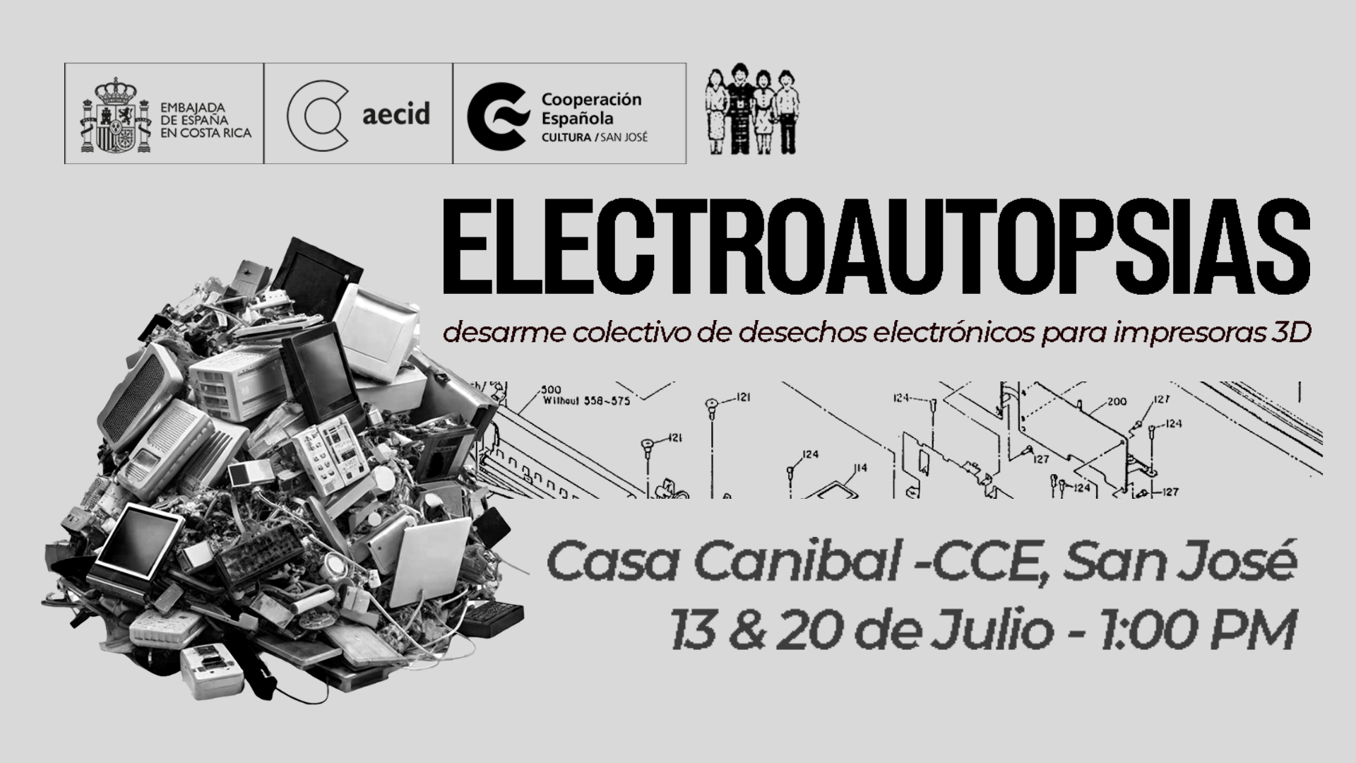 Electroautopsias desarme colectivo de desechos electrnicos para impresoras 3D