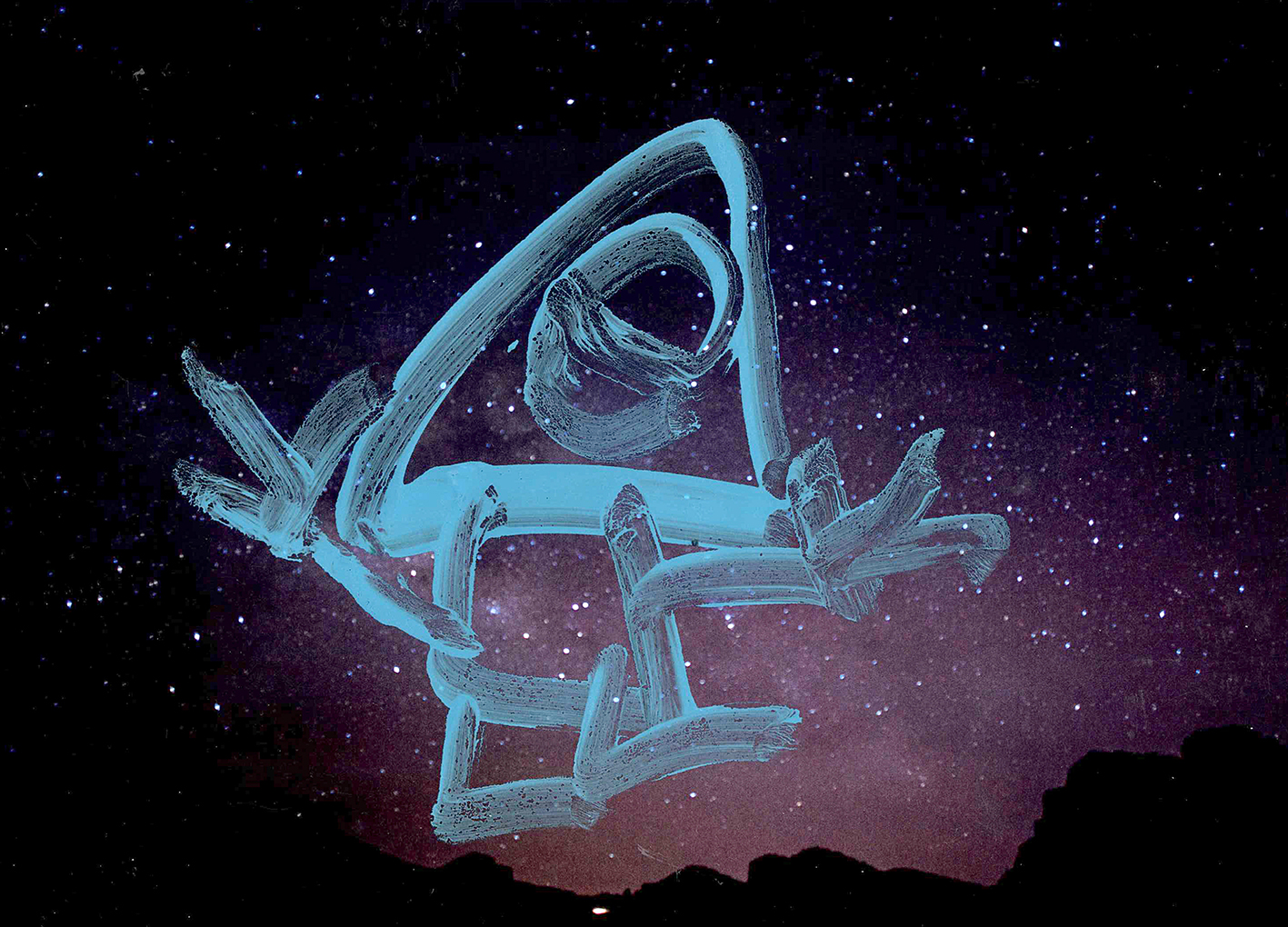 Intervención de Caleb Banegas en obra de Alessandra Baltodano