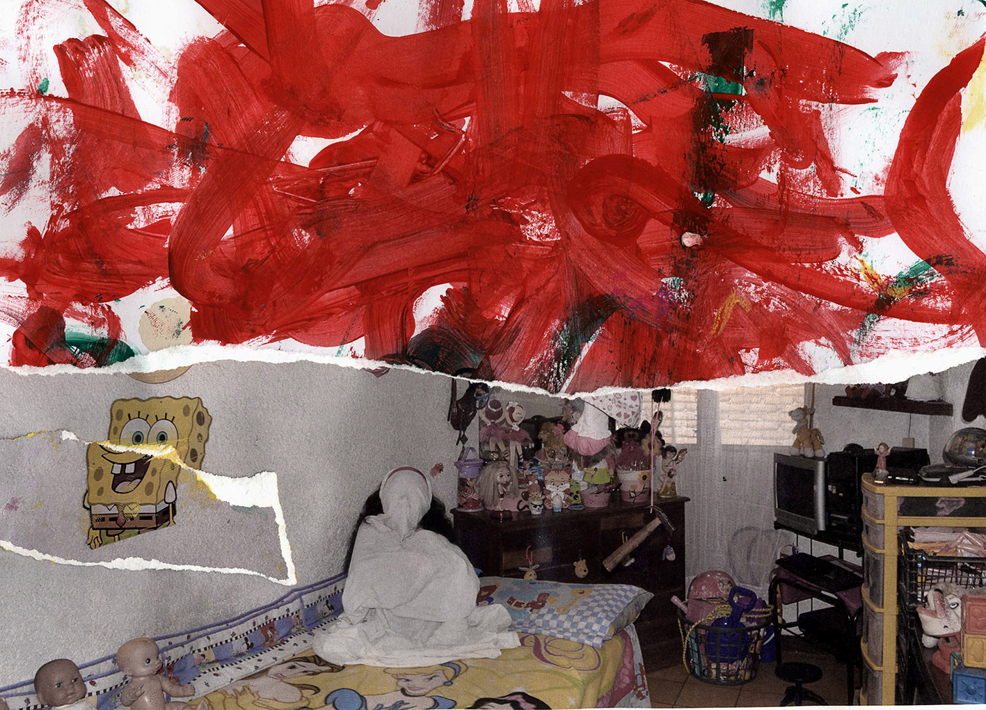 Intervención de David Maldonado en obra de Josué Orellana