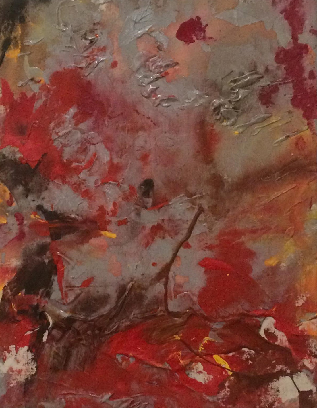 Geoffrey Gonzalez. Mutaciones II. 2018. Acrílico sobre lona cruda. 40 x 50 cm