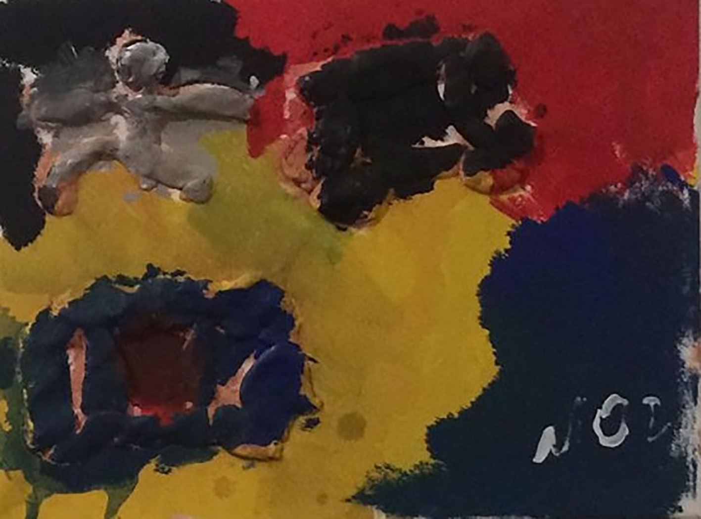 Marlon Orozco. Contrastes de colores. 2018. Acrílico odorizado sobre lienzo