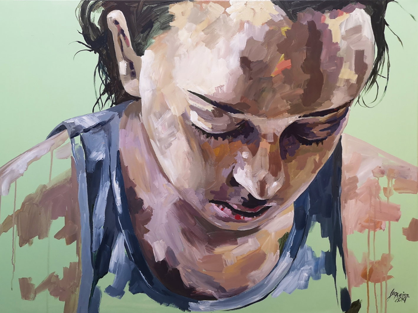 Osvaldo Sequeira. Crimen de odio 1. 2019. Acrílico sobre tela.