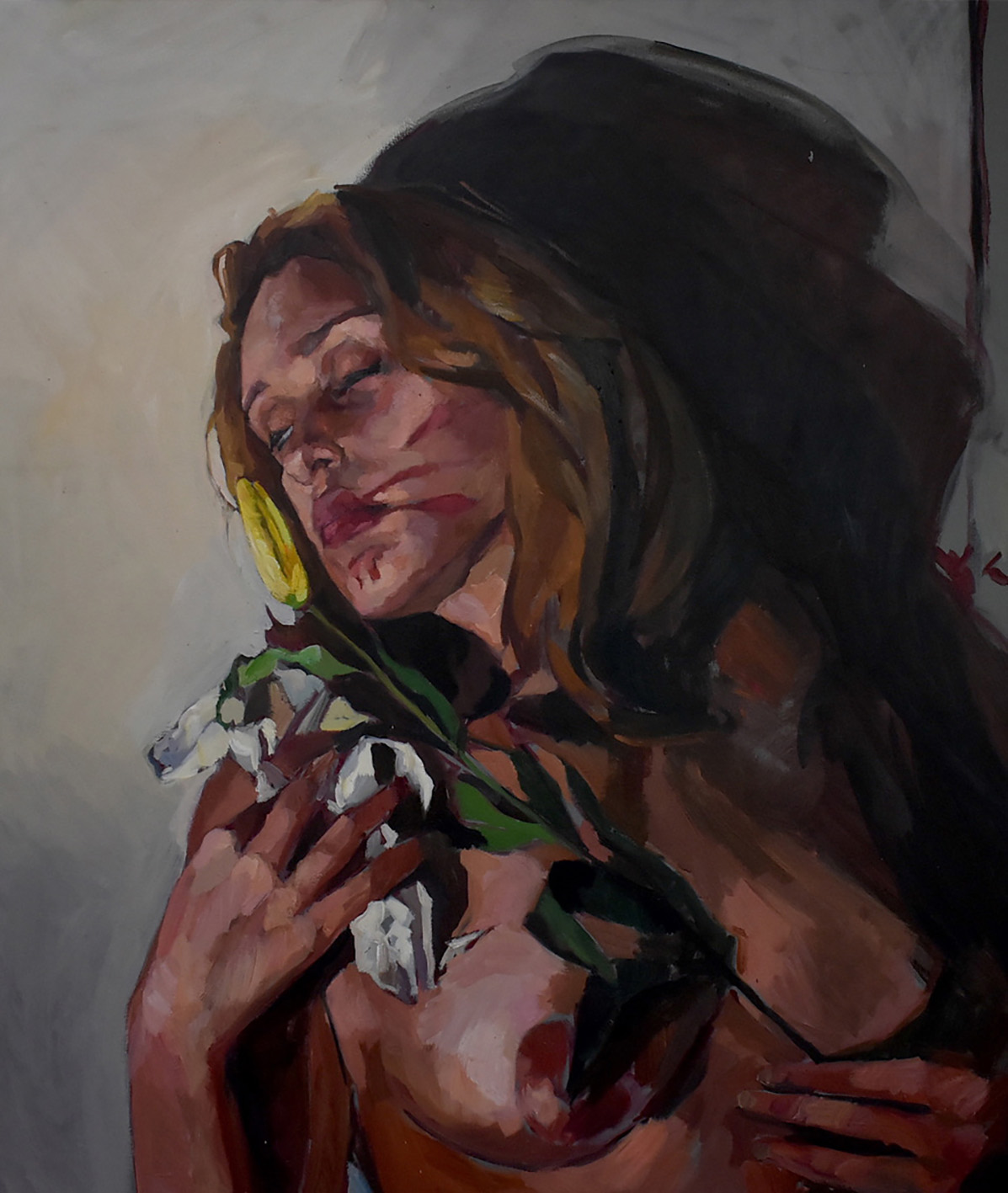 Philipp Anaskin. Éxtasis. 2019. Óleo sobre tela