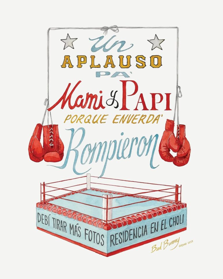 Ilustración Un aplauso pa Mami y Papi porque enverdá rompieron
