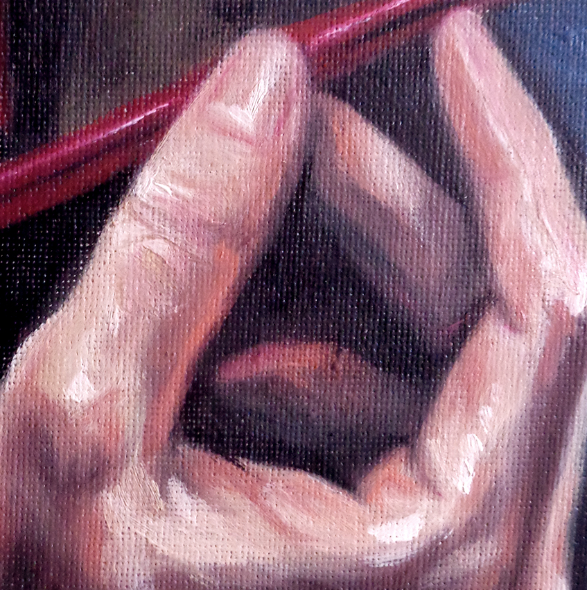 Alex Rojas. Autorretrato II. 2020. Óleo sobre tela. 40 x 30 cm (detalles) (1)
