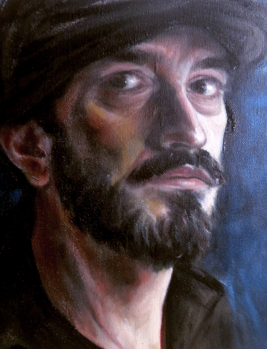 Alex Rojas. Autorretrato II. 2020. Óleo sobre tela. 40 x 30 cm (detalles) (2)