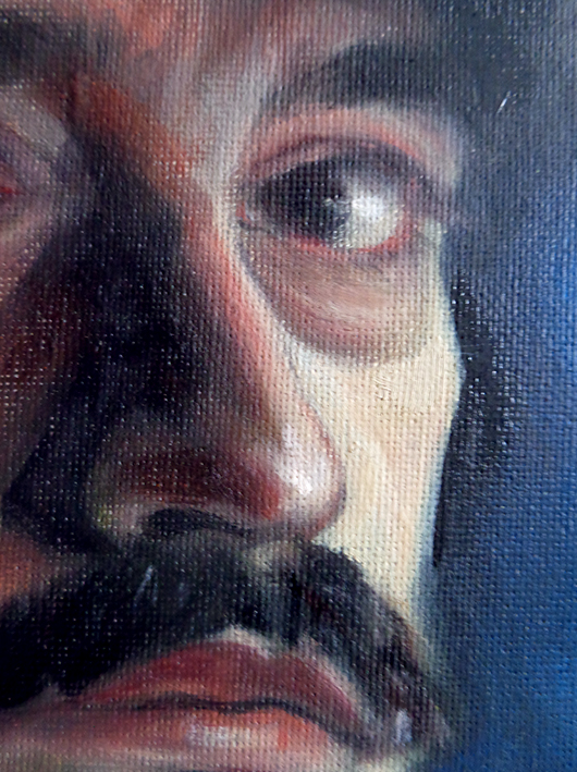 Alex Rojas. Autorretrato II. 2020. Óleo sobre tela. 40 x 30 cm (detalles) (3)