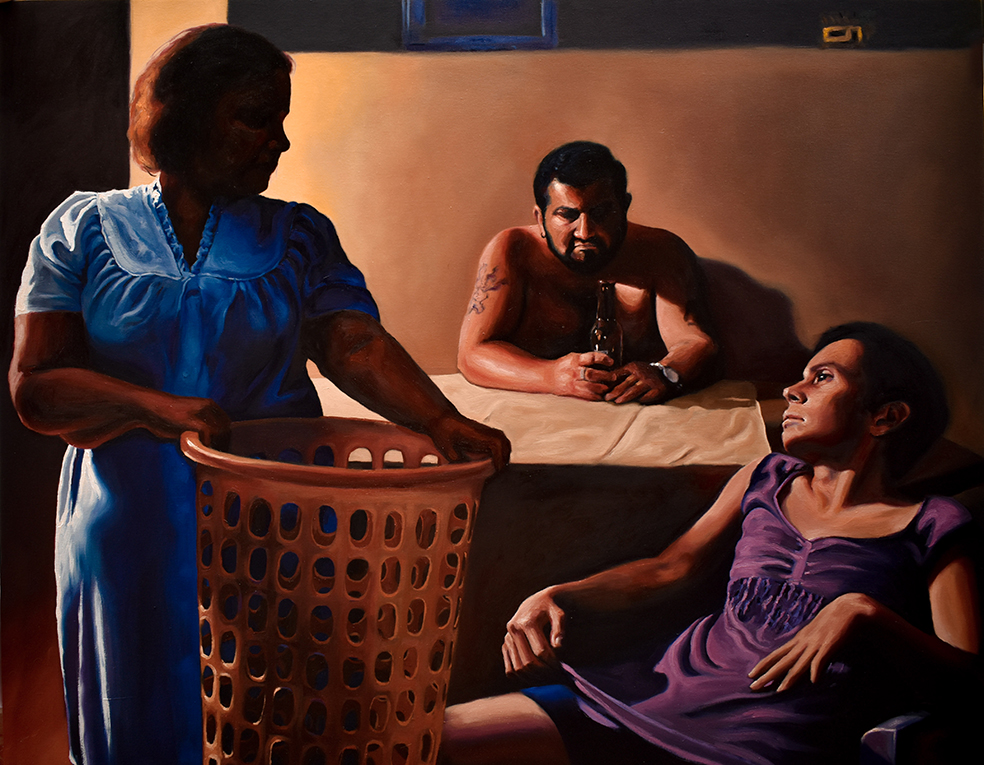 Jesús Fonseca. No soy Pablo, soy Paula. 2020. Óleo sobre tela. 100 x 127 cm