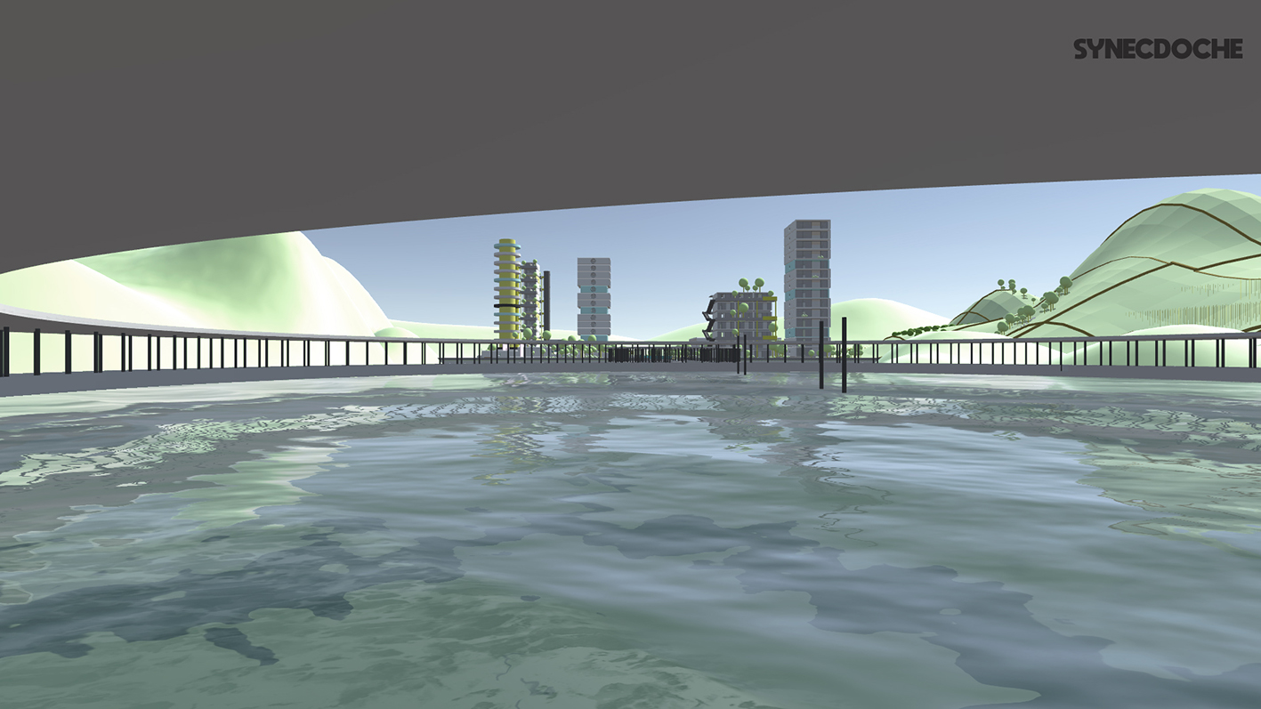 Capturas de pantalla de recorrido por el paisaje virtual