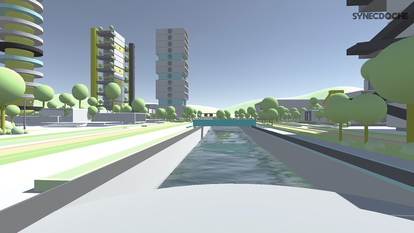 Capturas de pantalla de recorrido por el paisaje virtual