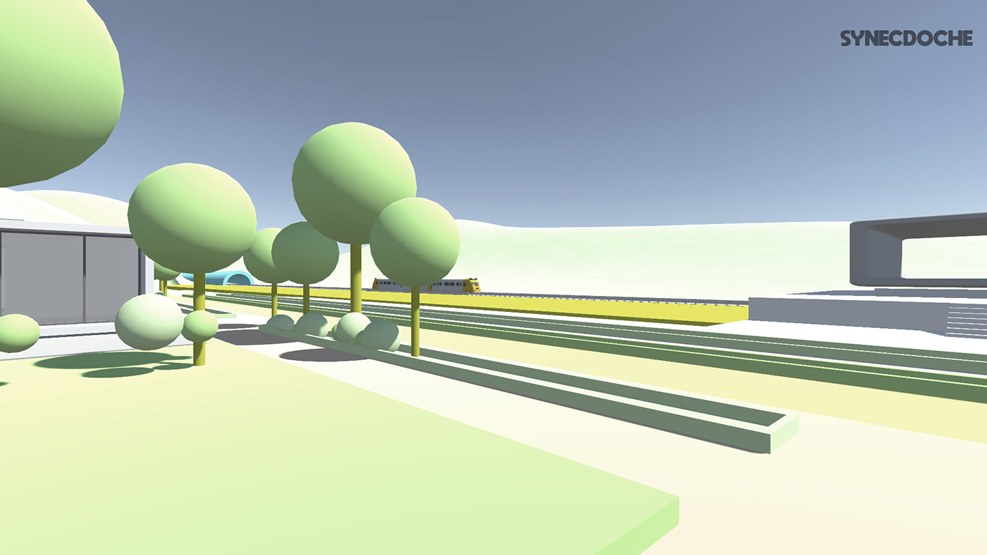 Capturas de pantalla de recorrido por el paisaje virtual