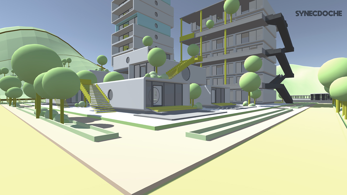 Capturas de pantalla de recorrido por el paisaje virtual