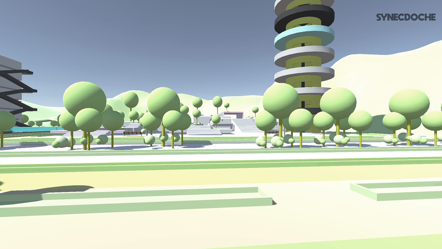 Capturas de pantalla de recorrido por el paisaje virtual