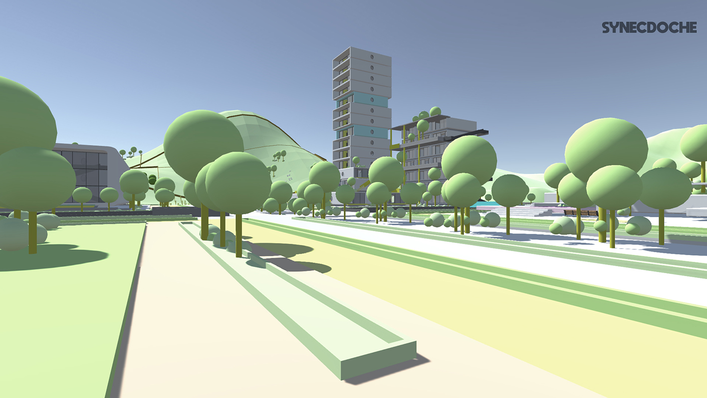 Capturas de pantalla de recorrido por el paisaje virtual