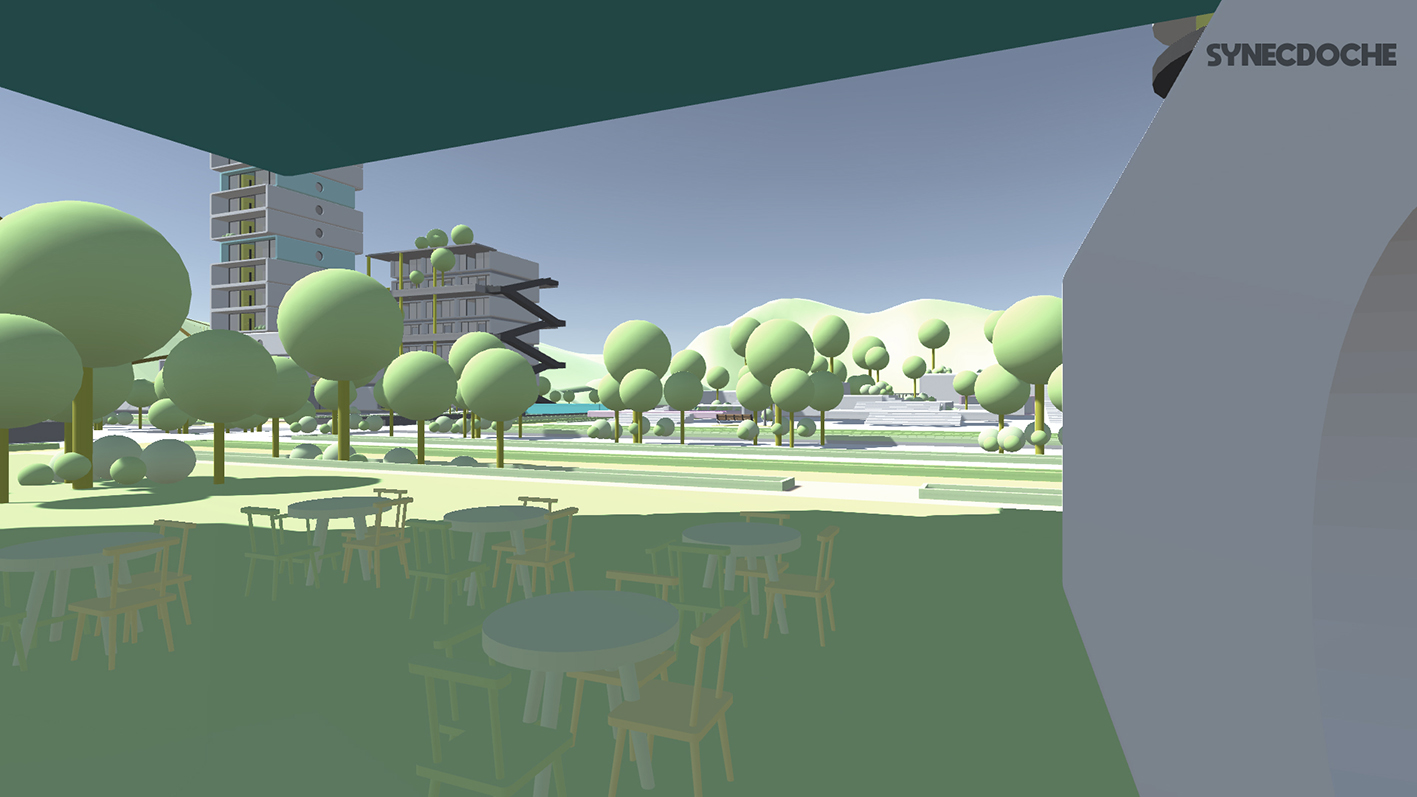 Capturas de pantalla de recorrido por el paisaje virtual