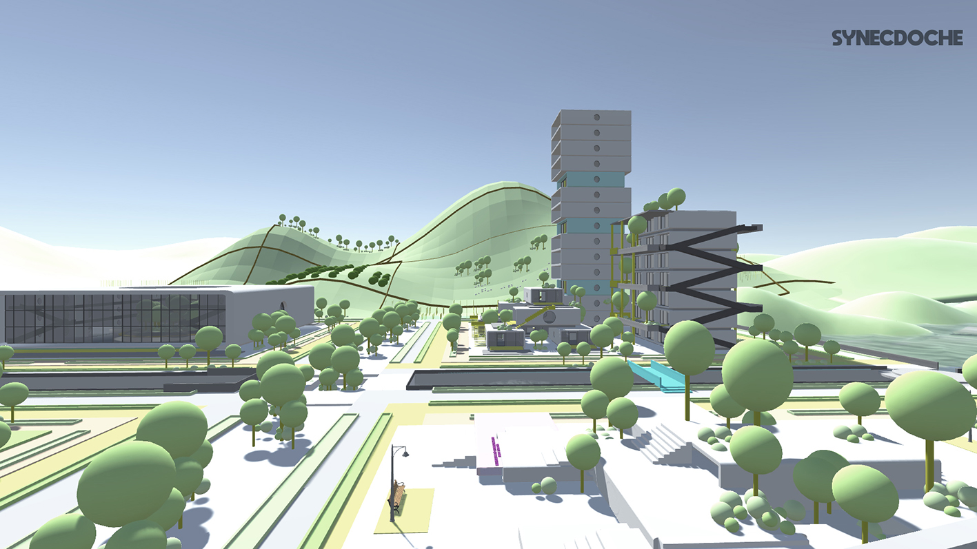 Capturas de pantalla de recorrido por el paisaje virtual