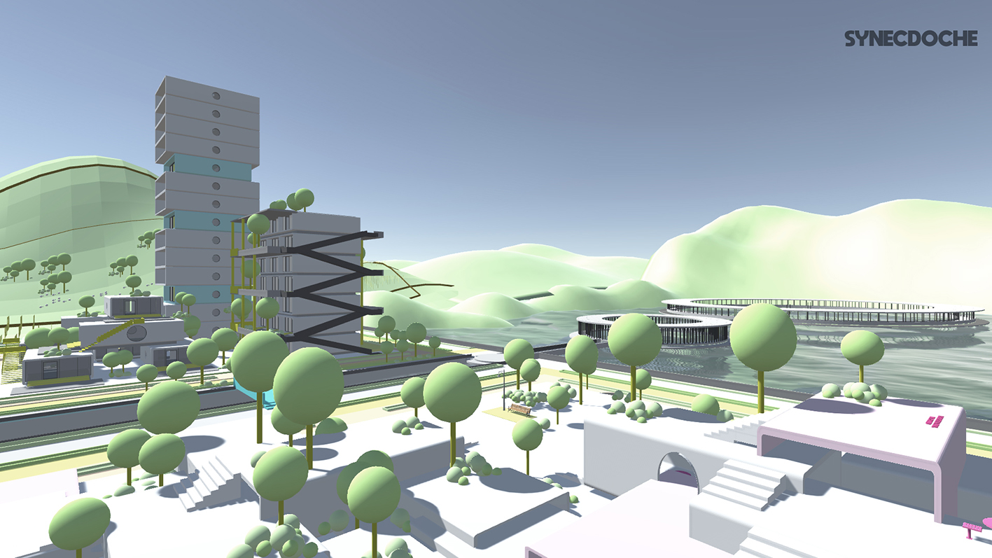 Capturas de pantalla de recorrido por el paisaje virtual