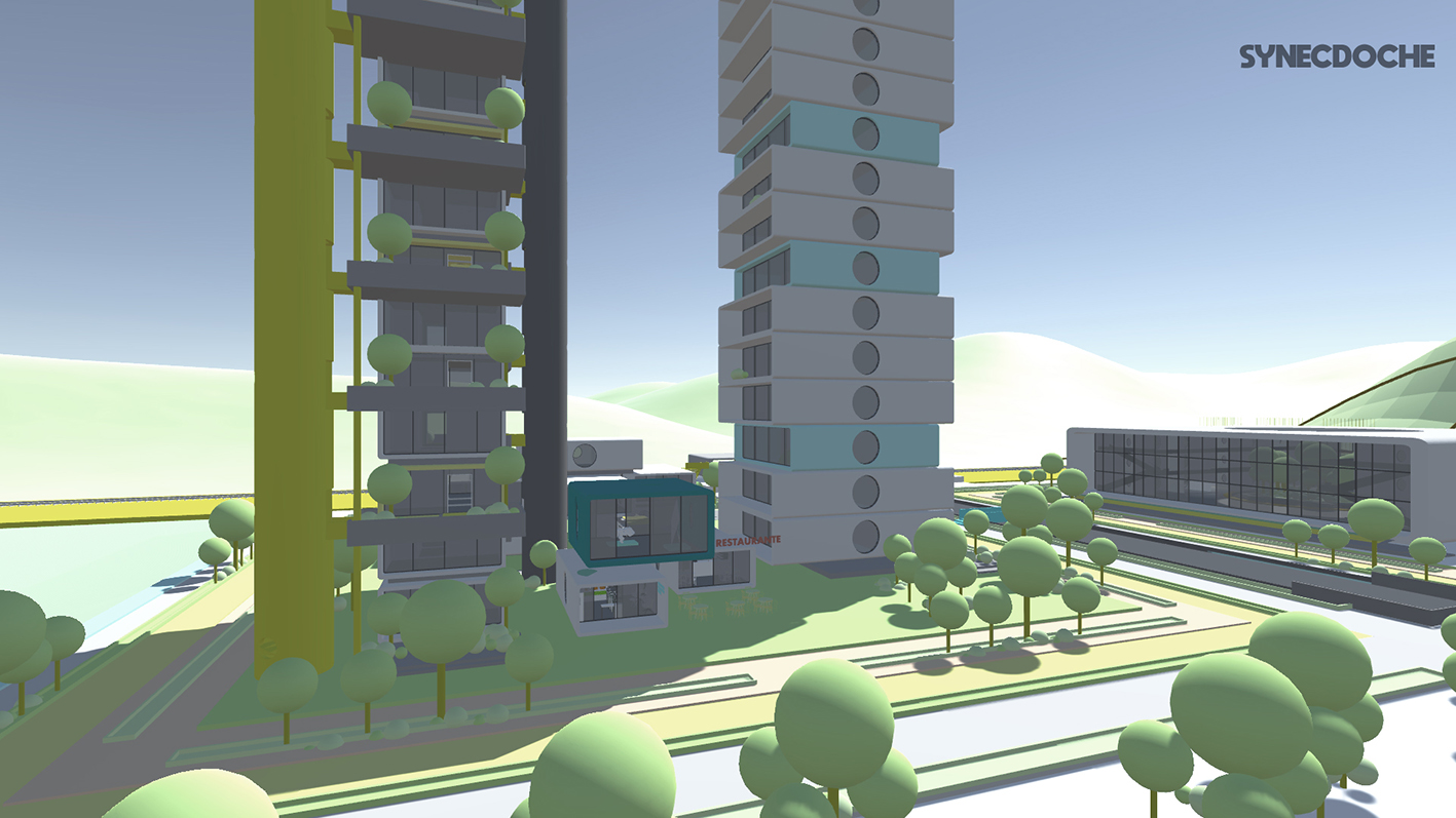 Capturas de pantalla de recorrido por el paisaje virtual