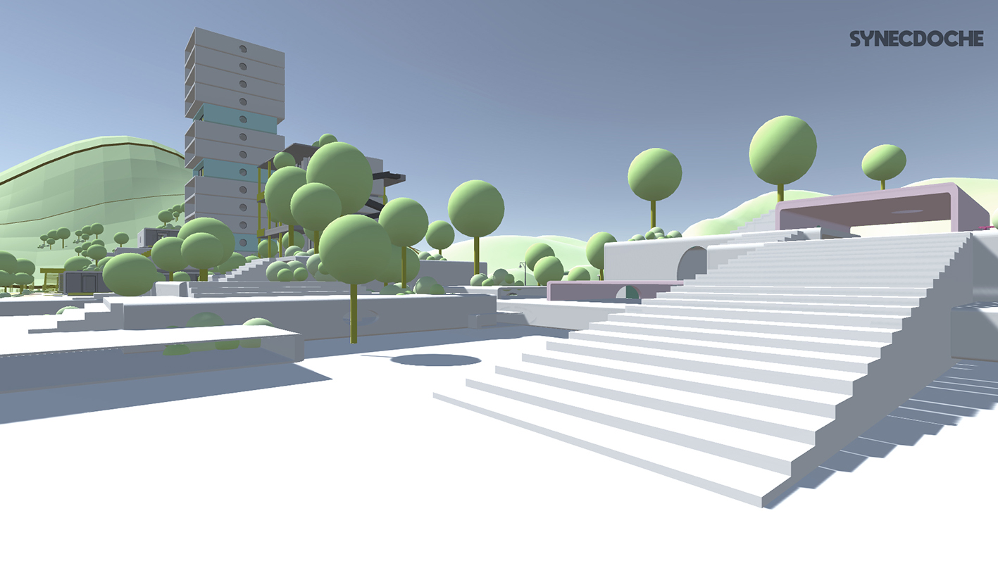 Capturas de pantalla de recorrido por el paisaje virtual