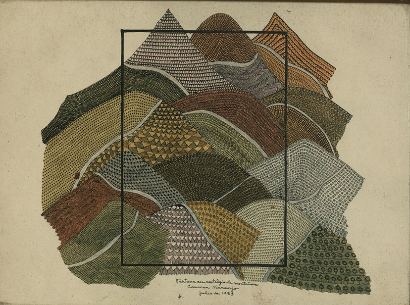 Ventana con nostalgia de montaña