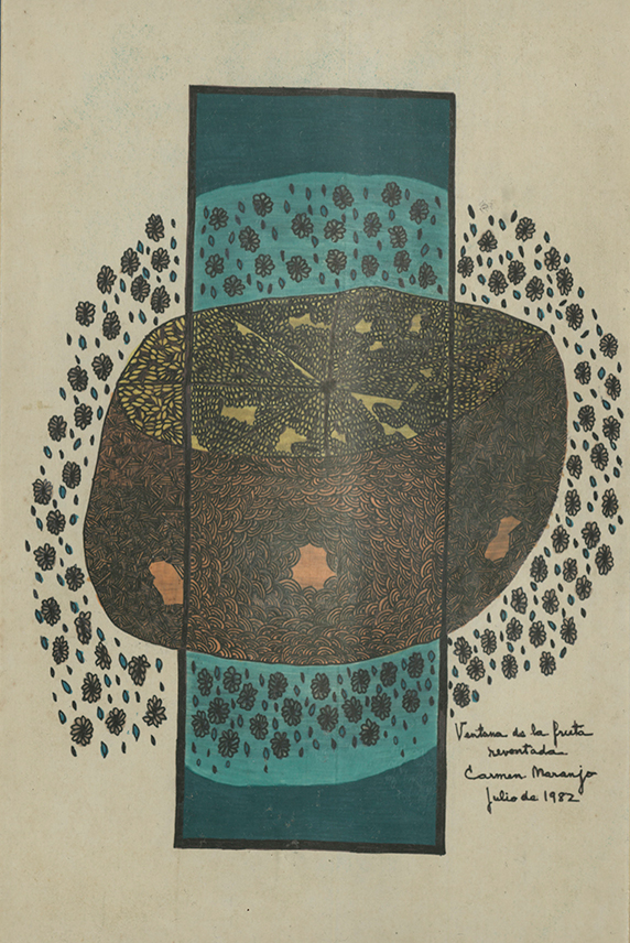 Ventana de la fruta reventada