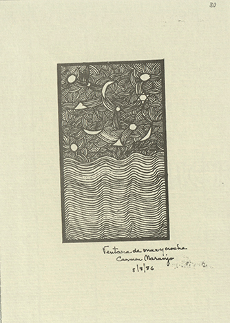 Ventana del mar y la noche