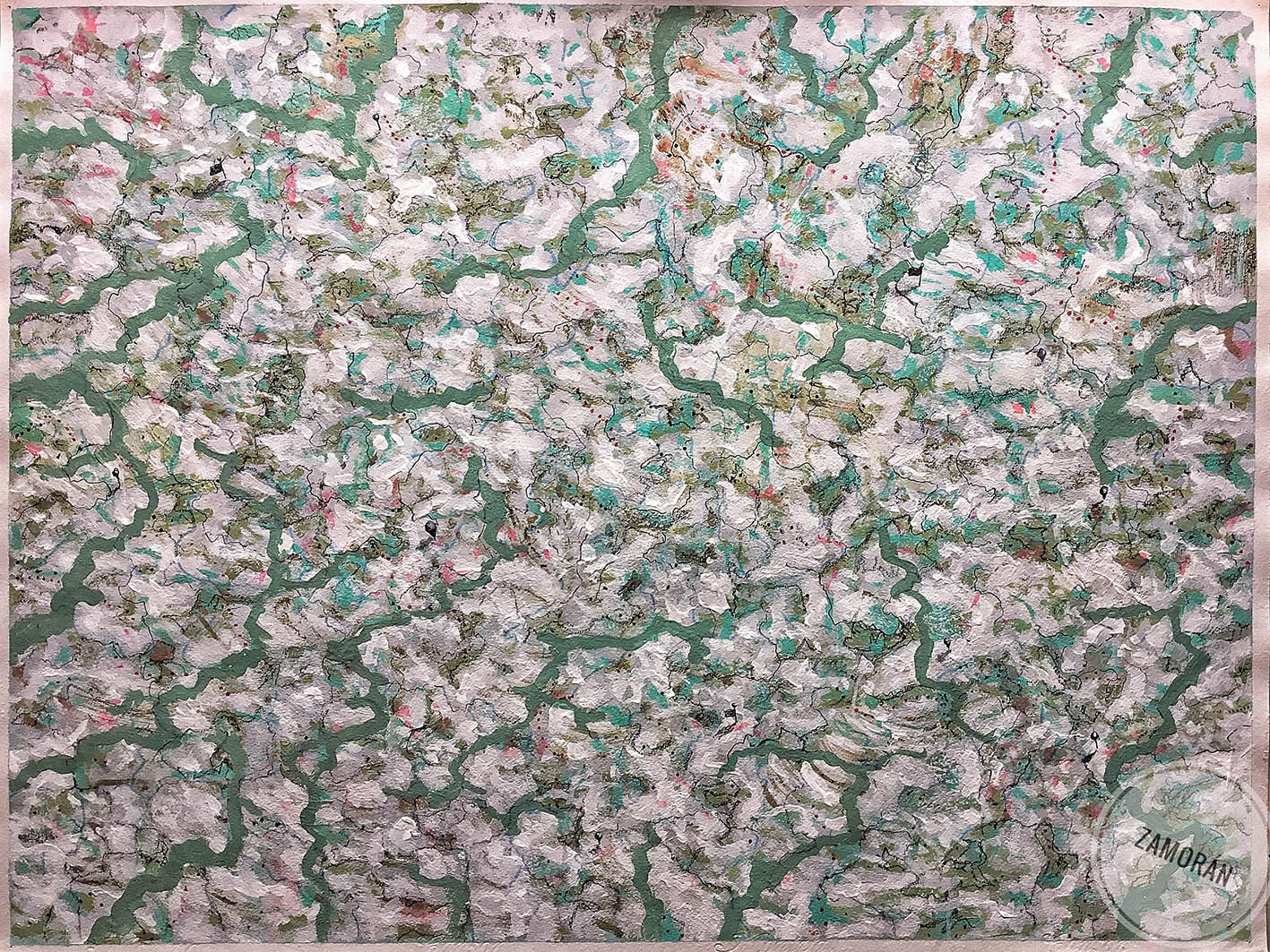 Remojón 13. Acrílico sobre papel. 50x65cm