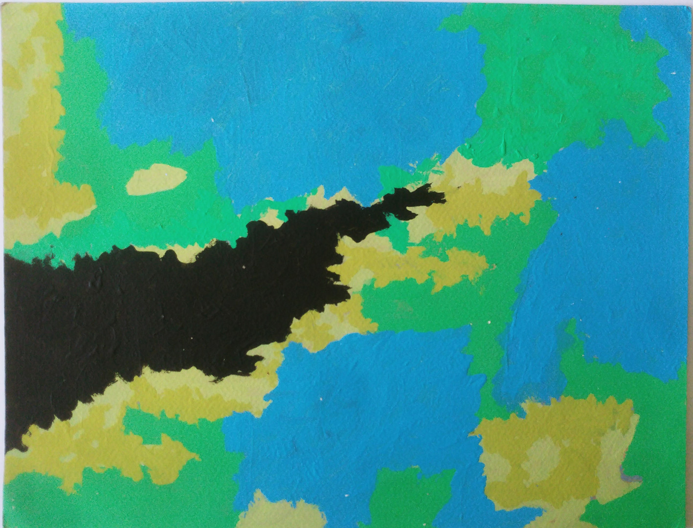 Remojón 3. Acrílico sobre papel. 27x35cm