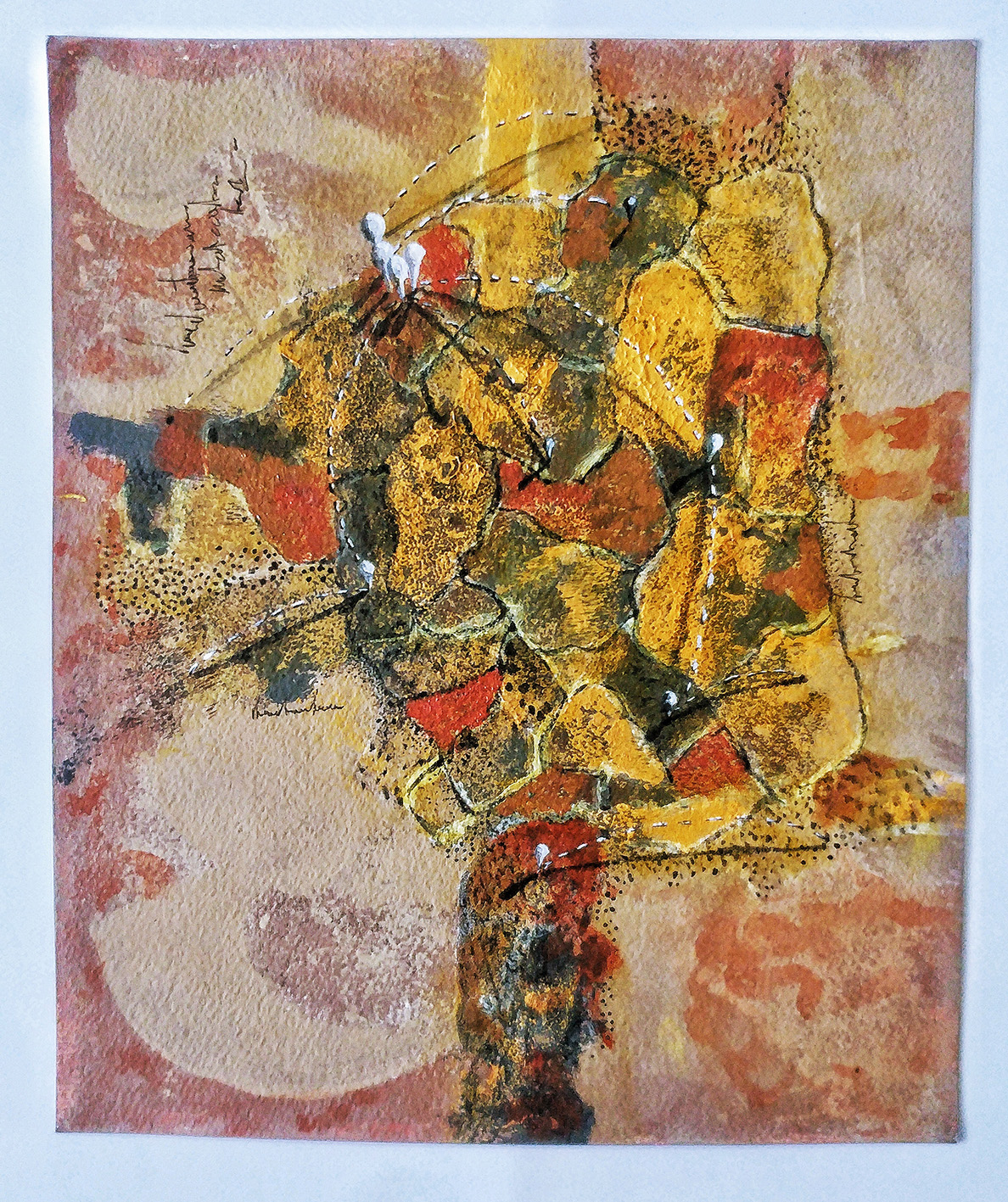 Remojón 7. Acrílico sobre papel. 25x21cm