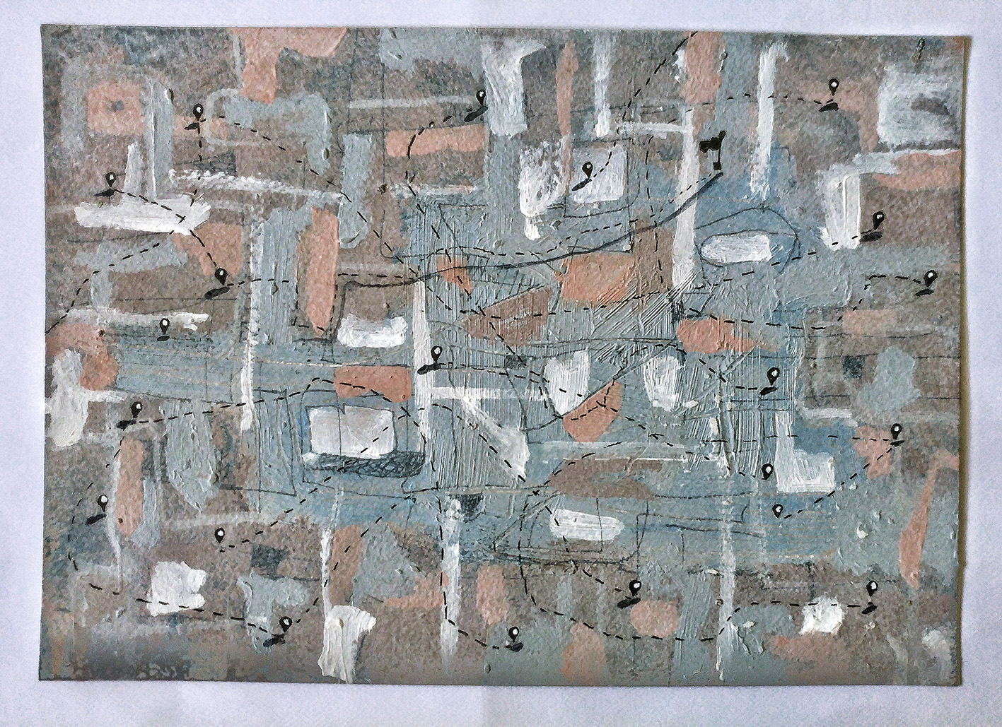 Remojón 9. Acrílico sobre papel. 21x30cm