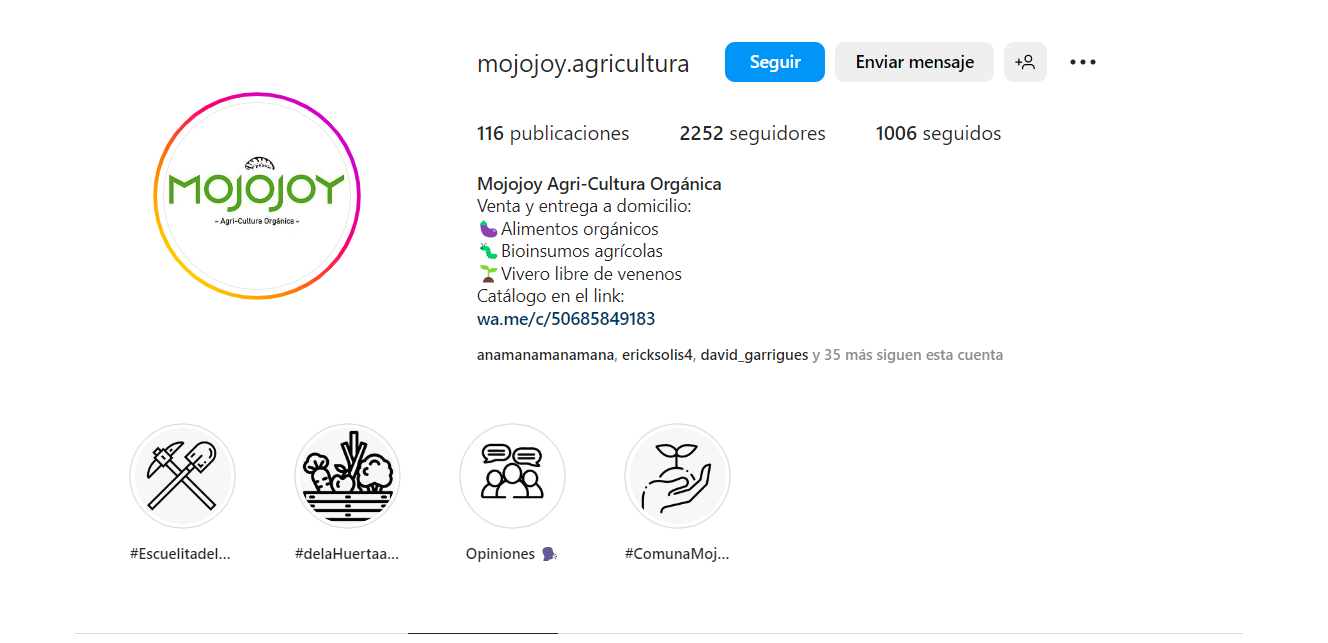 Mariela Richmond, Mojojoy Agri-Cultura, (2018 -2023)