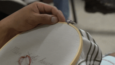 Trabajando el bordado